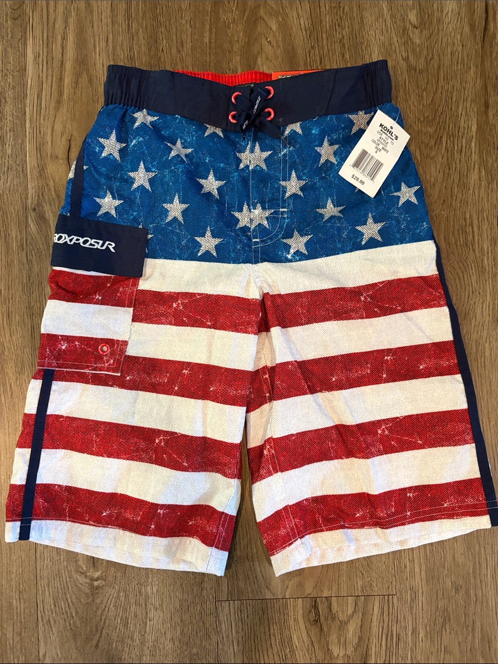 American Flag Board Shorts - Red, White & Blue